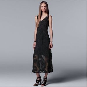 SIMPLY VERA | VERA WANG | BLACK JACQUARD MAXI